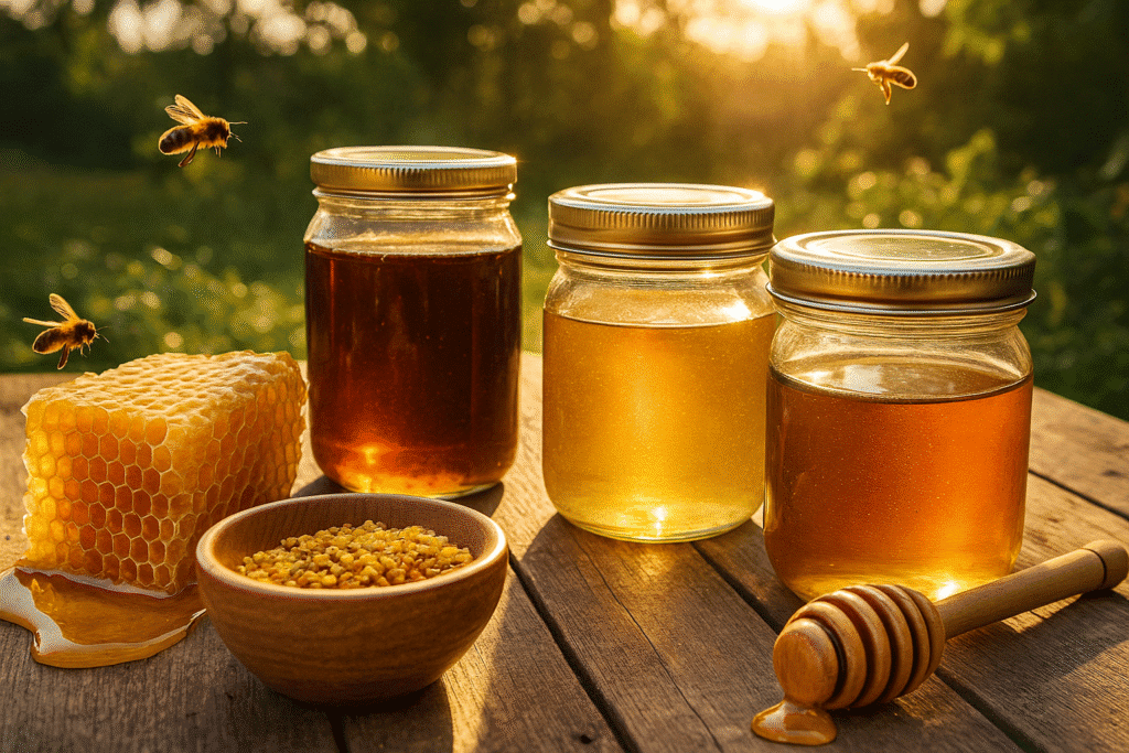 Different types of honey